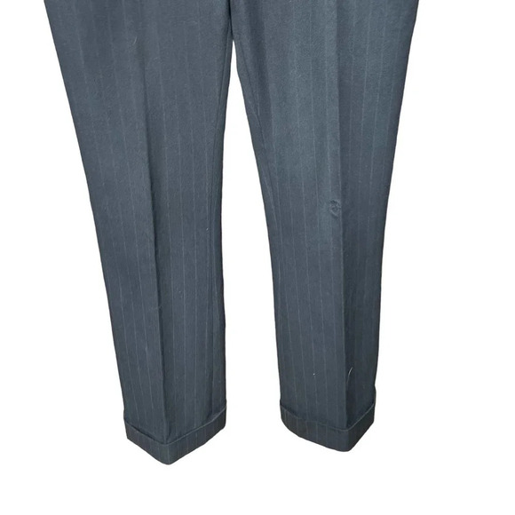 JOSEPH Rocket Gabardine Stripe Jacquard Navy Blue Trouser Pants Size 42 / US 10 - Picture 3 of 11